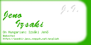 jeno izsaki business card